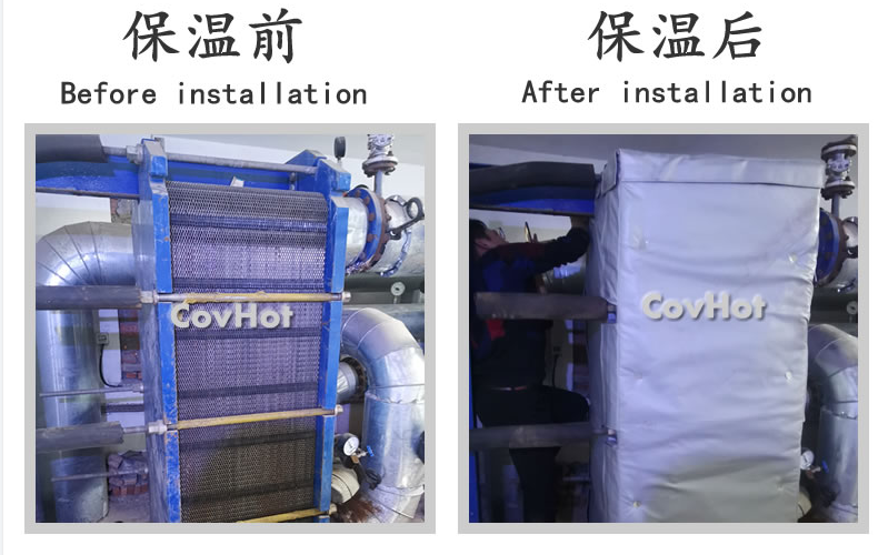 板式<a href=http://www.kfujwst.cn/e/tags/?tagname=%E6%8D%A2%E7%83%AD%E5%99%A8%E4%BF%9D%E6%B8%A9 target=_blank class=infotextkey>換熱器保溫</a>套,板換保溫罩
